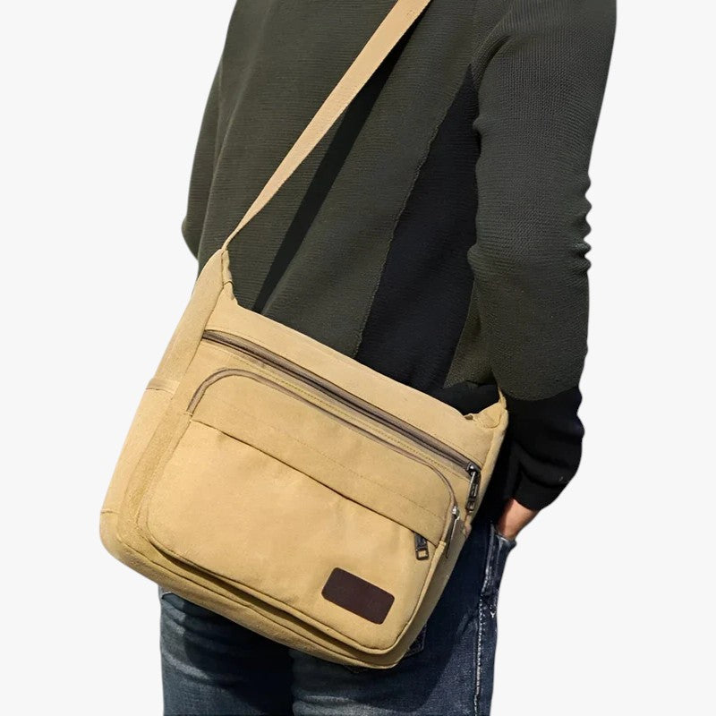 Men's Multifunctional Organized Canvas Shoulder Bag