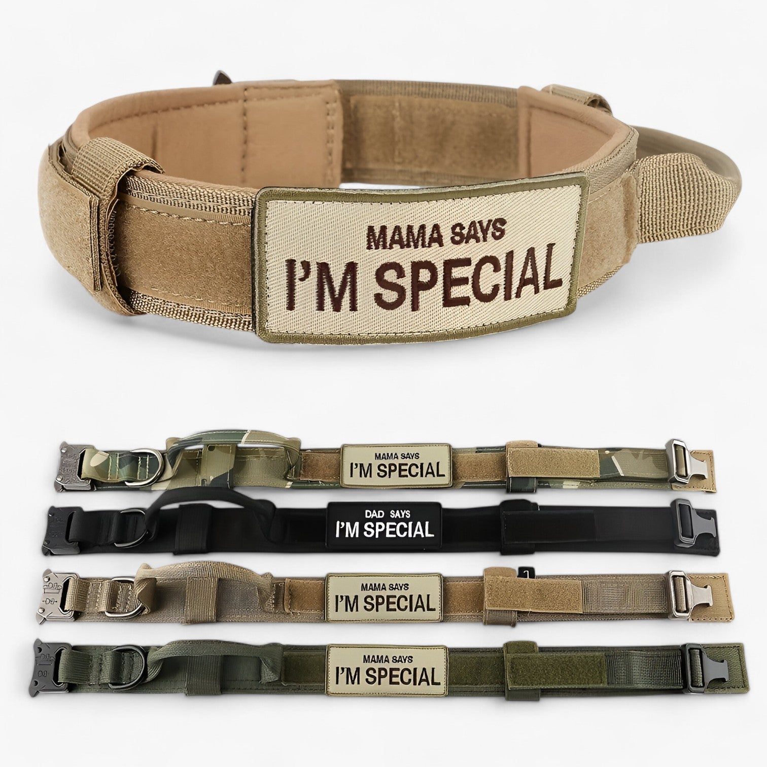 Brodie| Taktisk hundehalsbånd med håndtag til træning - Grøn Halsbånd - other - {{ product_tags }