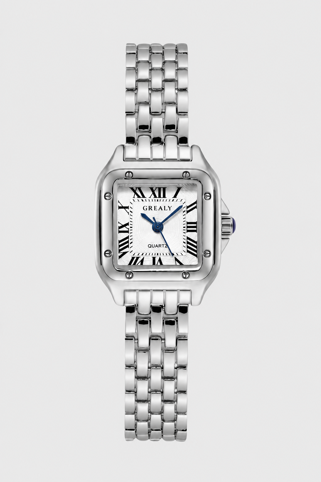 Square Women's Watch with Roman Numerals - Elegant Quartz Design