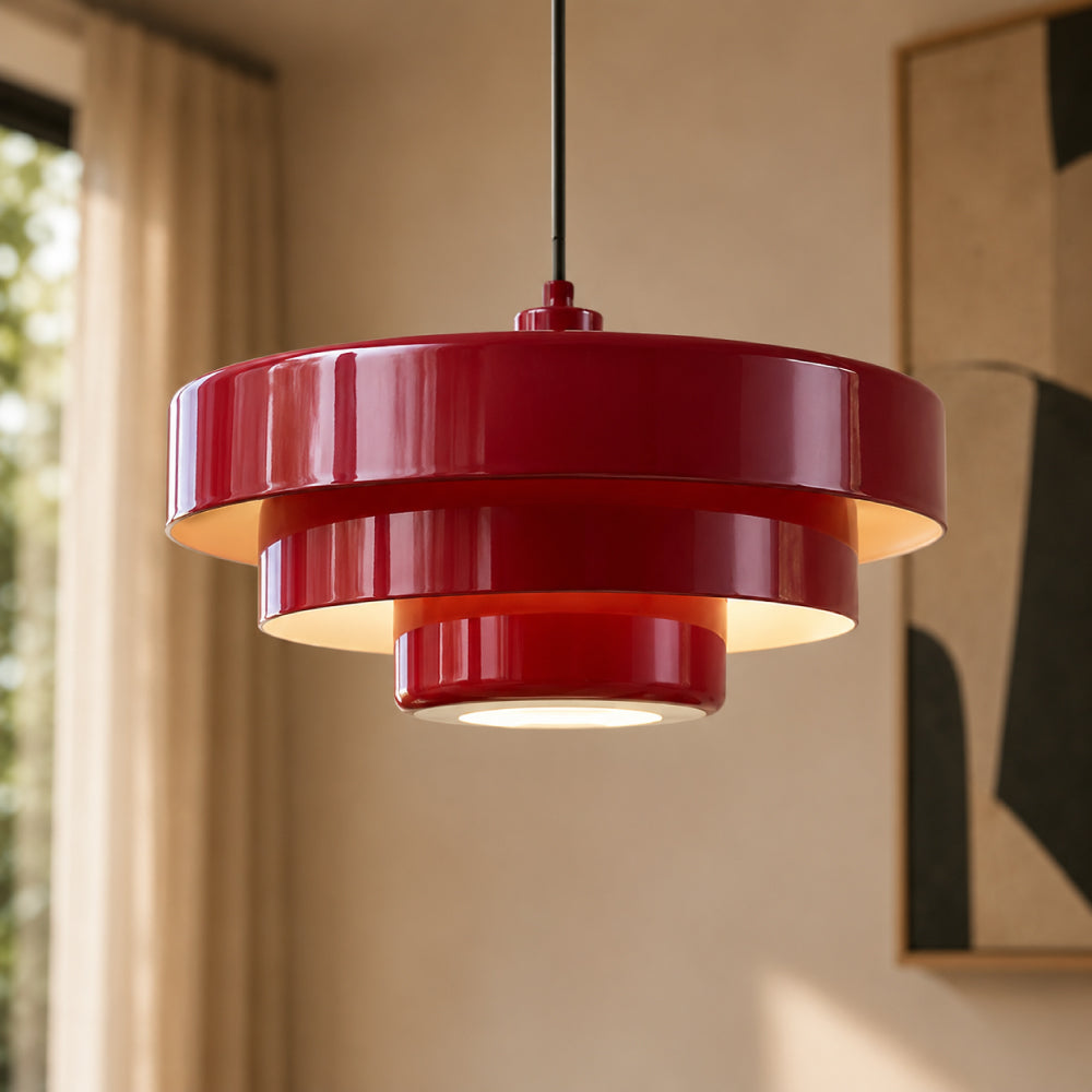 Three-Tier Bauhaus Pendant Lamp - Nordic Metal Fixture