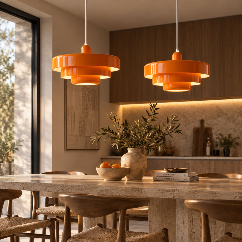 Three-Tier Bauhaus Pendant Lamp - Nordic Metal Fixture