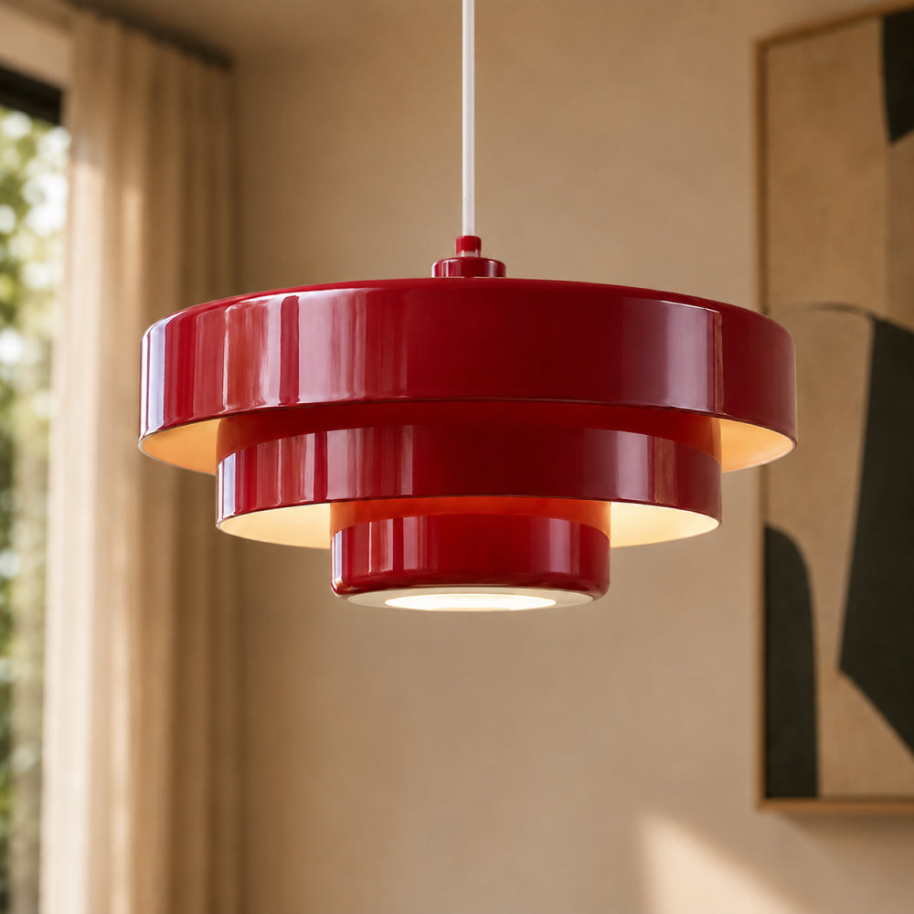 Three-Tier Bauhaus Pendant Lamp - Nordic Metal Fixture