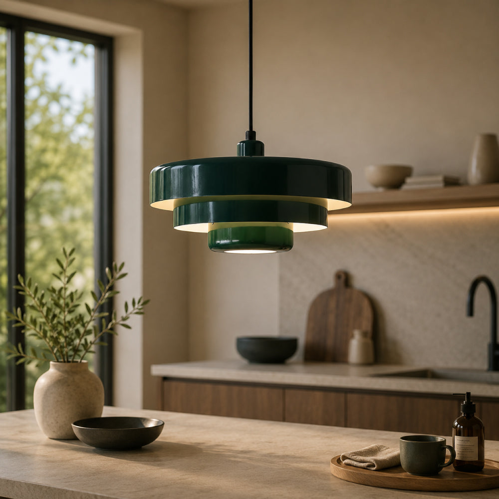 Three-Tier Bauhaus Pendant Lamp - Nordic Metal Fixture