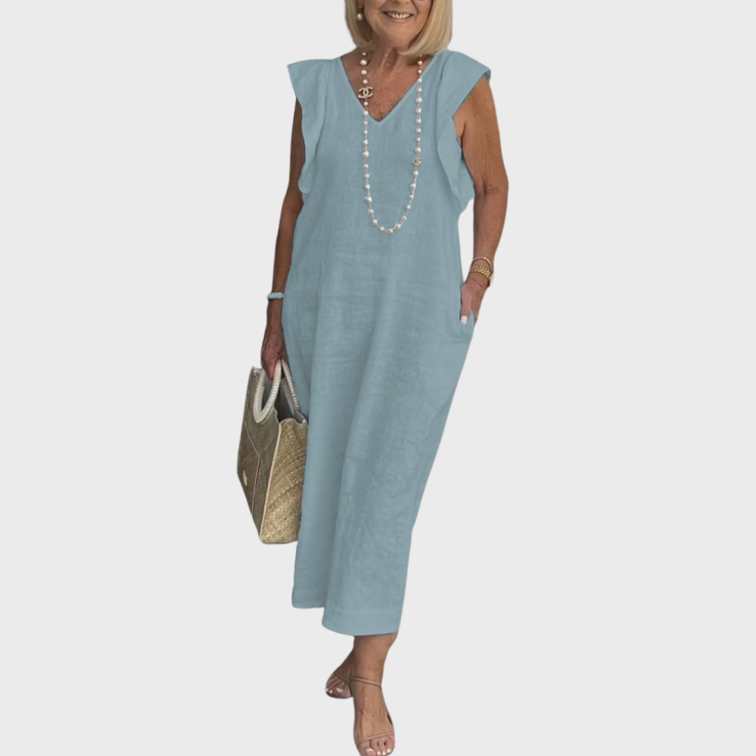 Women's Sleeveless Maxi Dress – Elegant Occasion Wear