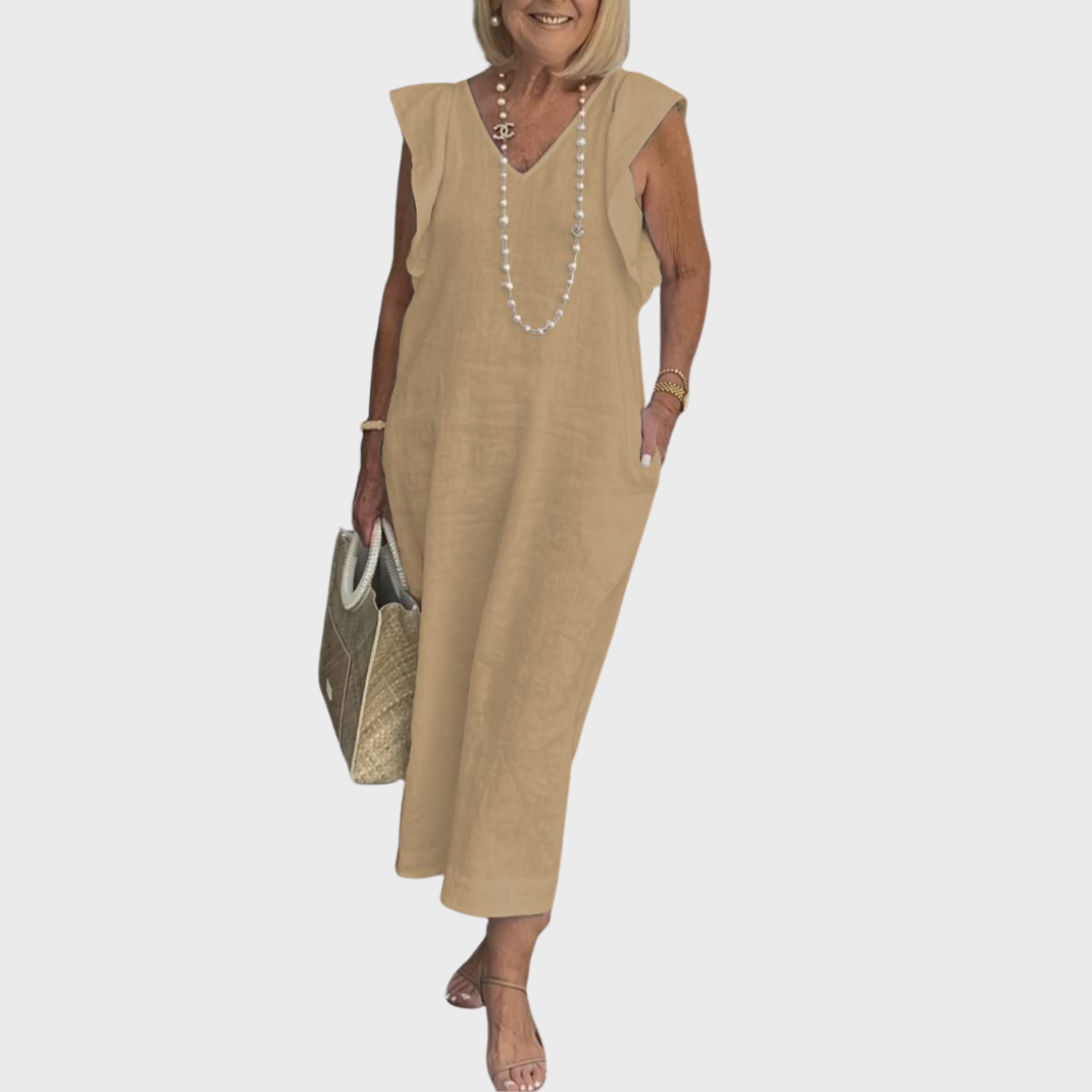 Women's Sleeveless Maxi Dress – Elegant Occasion Wear