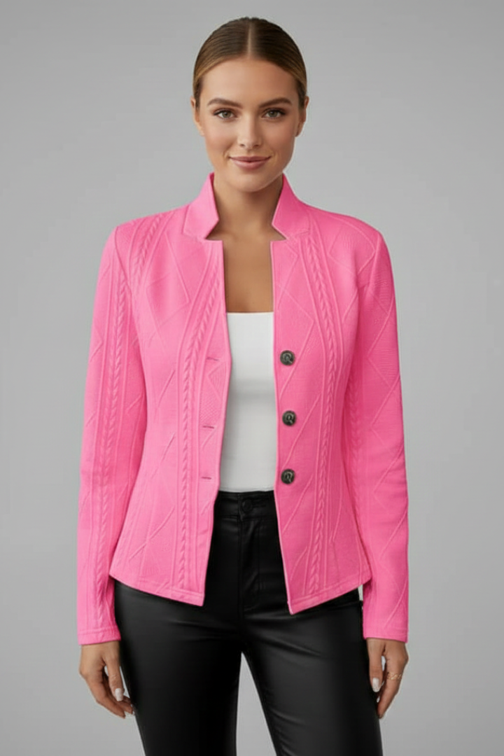 Women's Blazer with Collar Lapelowym and Button Closure