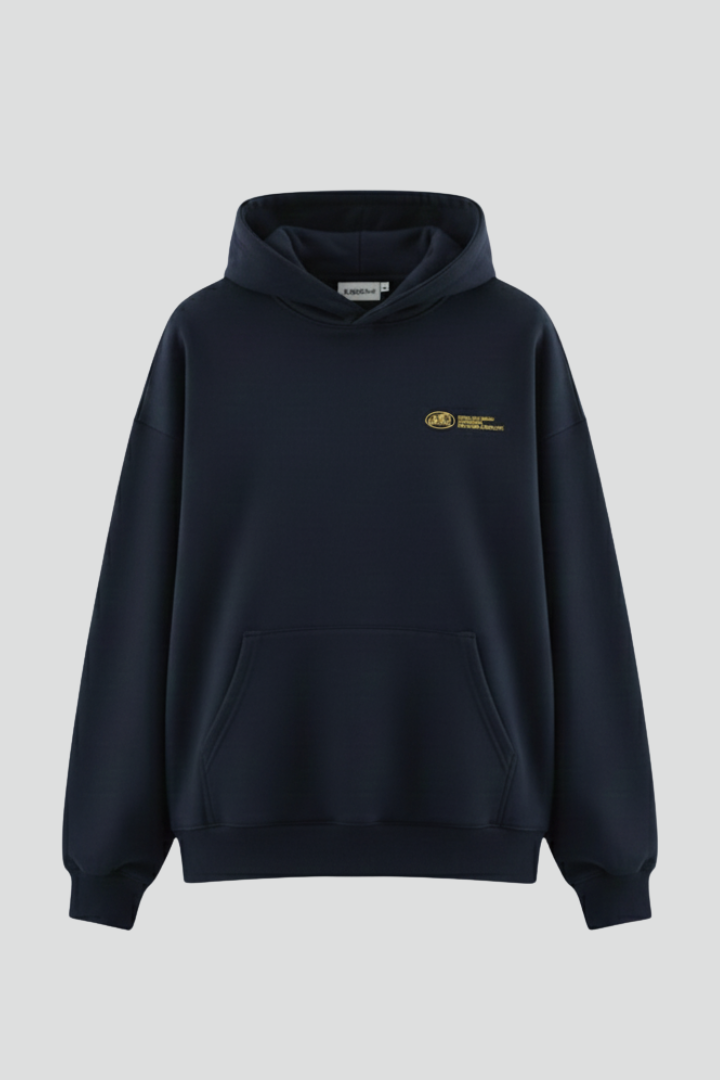 Women's Hoodie with Front Print in Black | Roselva