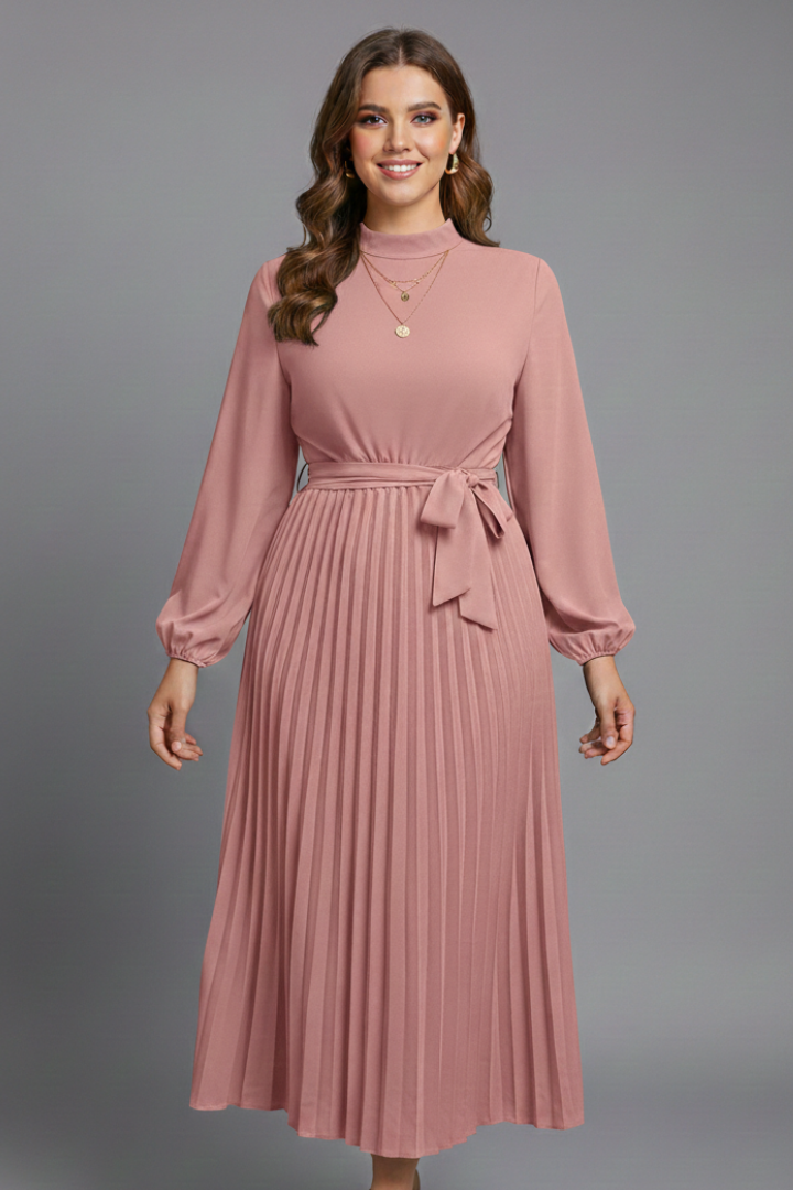Women's Midi Dress with V-Neck