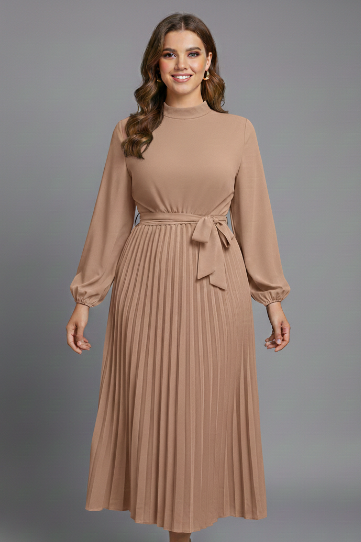 Women's Midi Dress with V-Neck