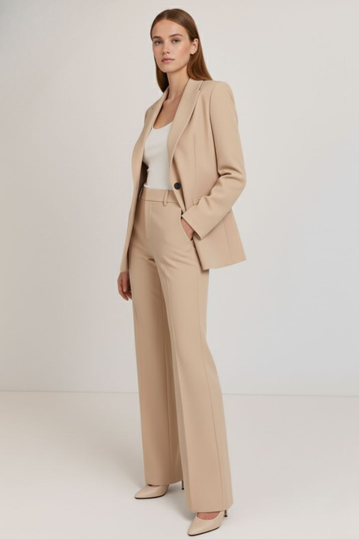 Women's Suit with Tailored Fit and Two-Piece Design in Blue - View 8.0 | Roselva