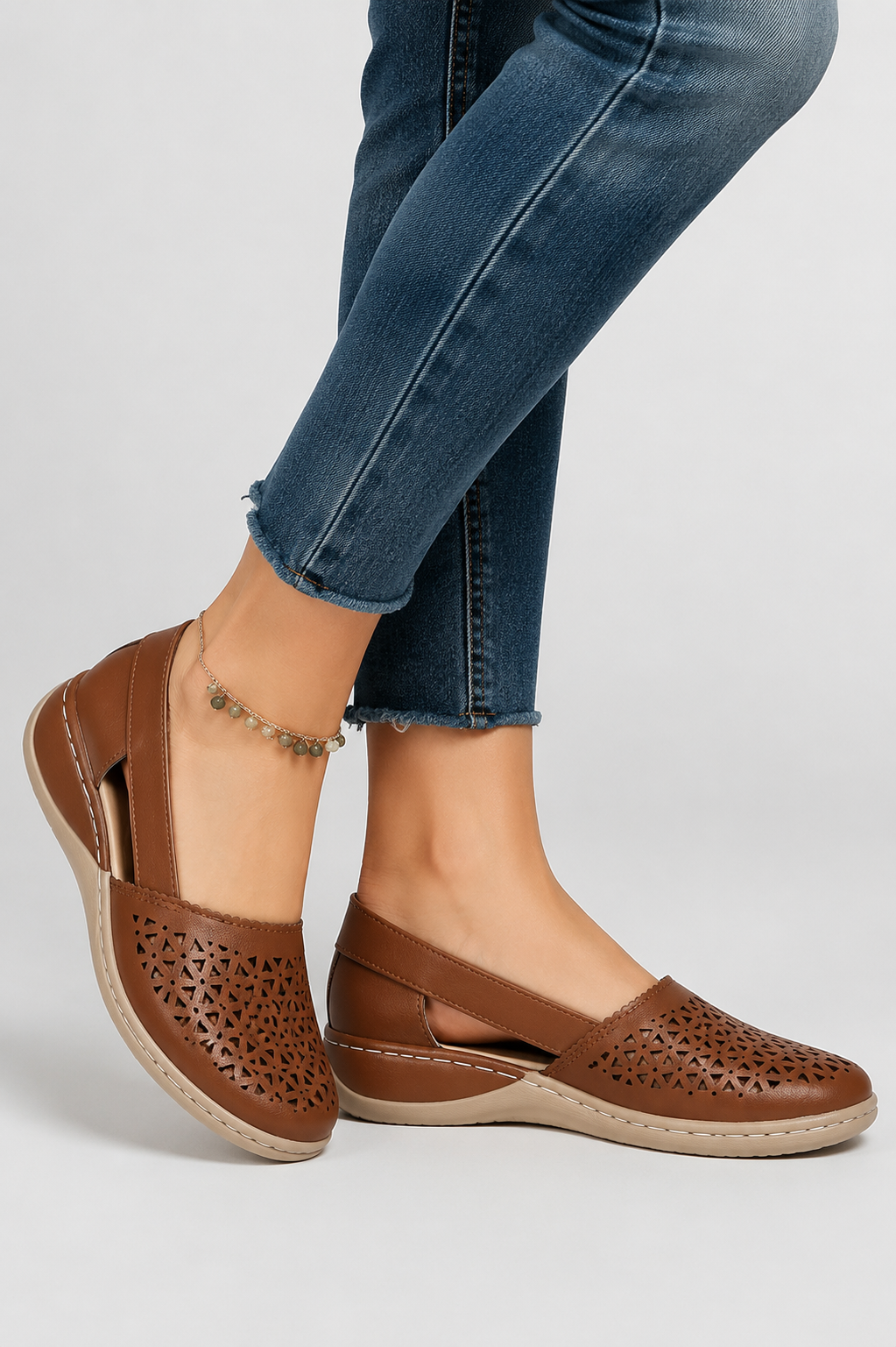 Women's Everyday Shoes with Cut-Outs and Sturdy Sole