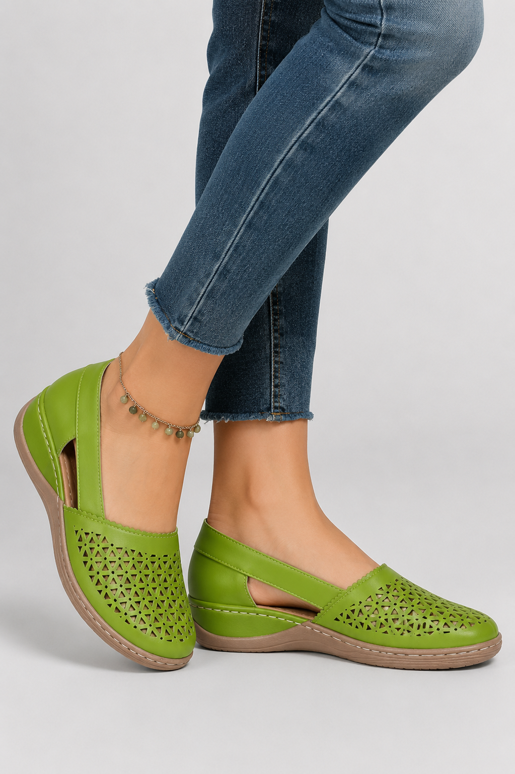 Women's Everyday Shoes with Cut-Outs and Sturdy Sole