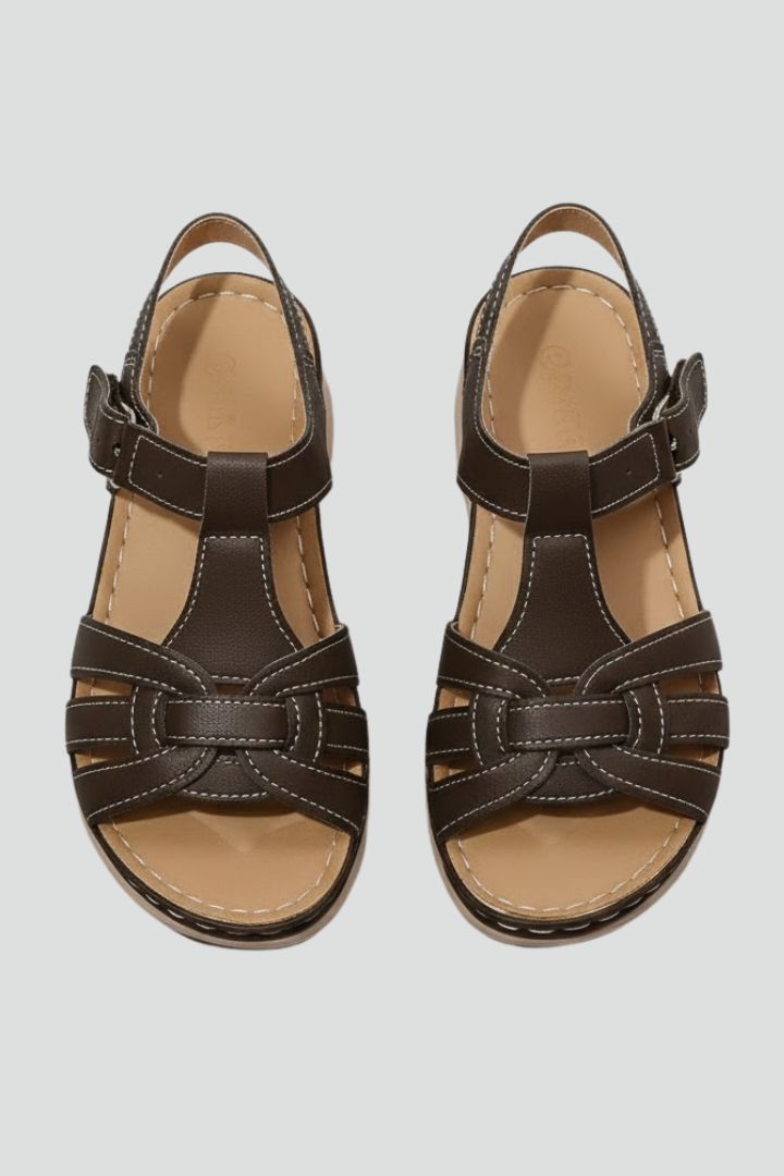 Women's Buckle Sandals – Open-Toe Summer Slip-On Shoes