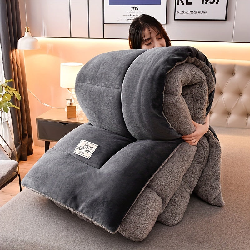 Double-Sided Sherpa Fleece Blanket - Thick & Soft Throw