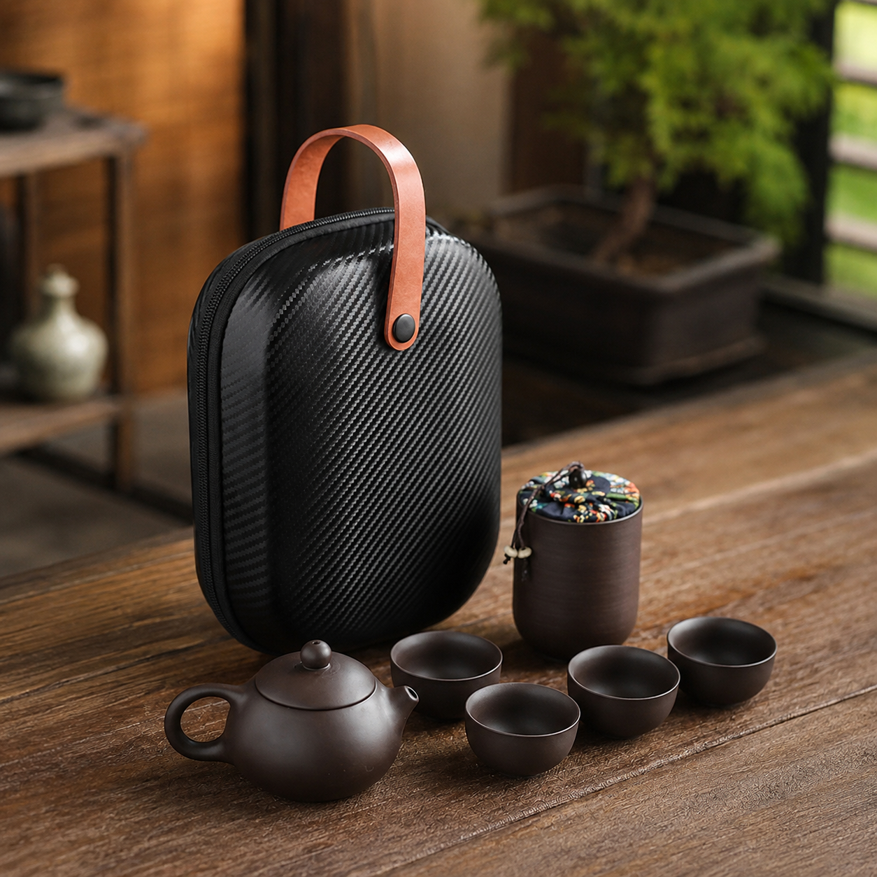 Traditional Ceramic Travel Tea Set