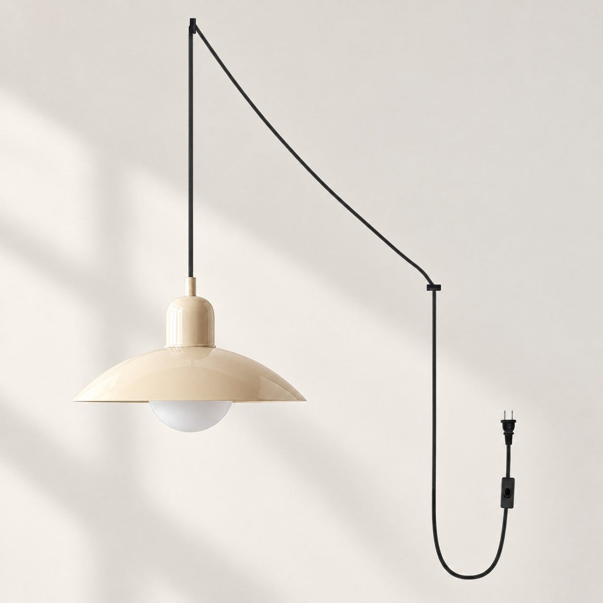Mid Century Bauhaus Plug-In Pendant Light