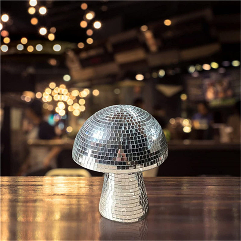 Disco Ball Mushroom Lamp – Mirror Mosaic Accent Light