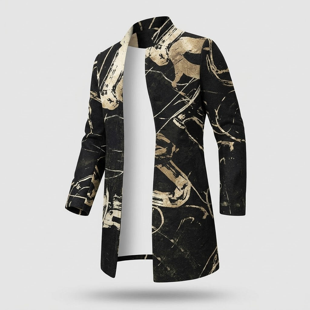 Men's Fashion Jacket - Unique Abstract Pattern, Laurent