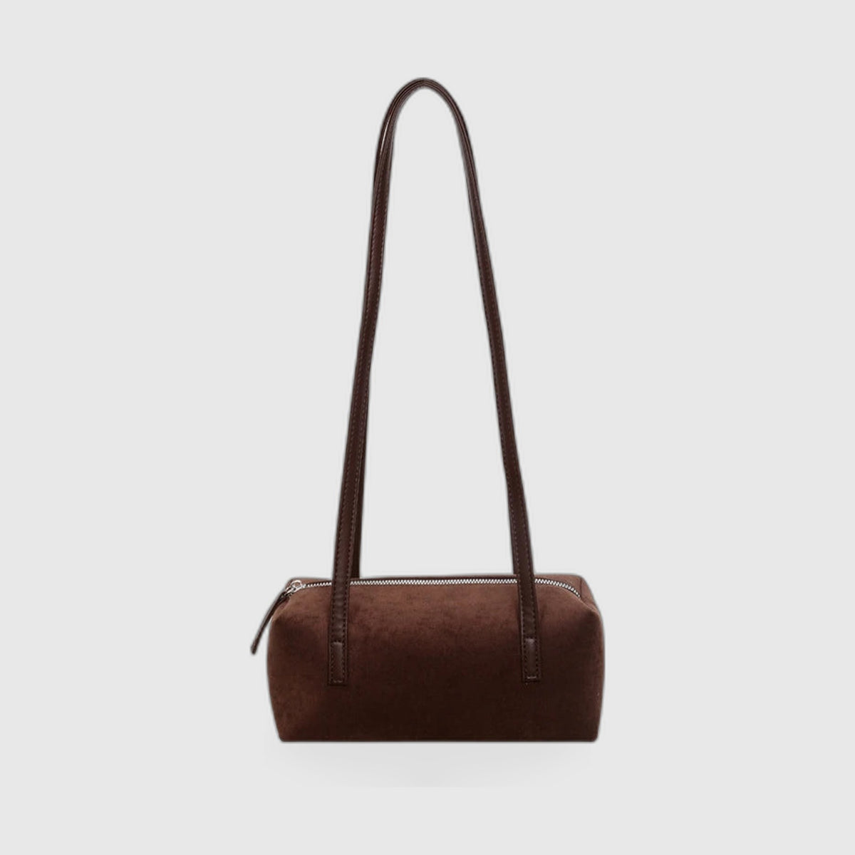 Compact Barrel Underarm Bag – Small Zip Shoulder Tote