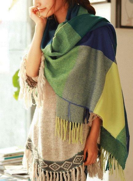 Coleen Cashmere Scarf Green