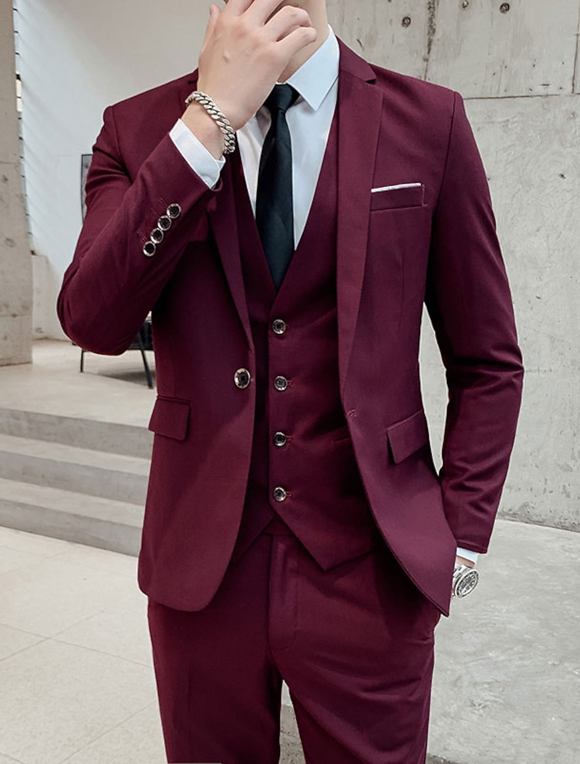 Men's Three-Piece Suit - Two-Button Classic Cut