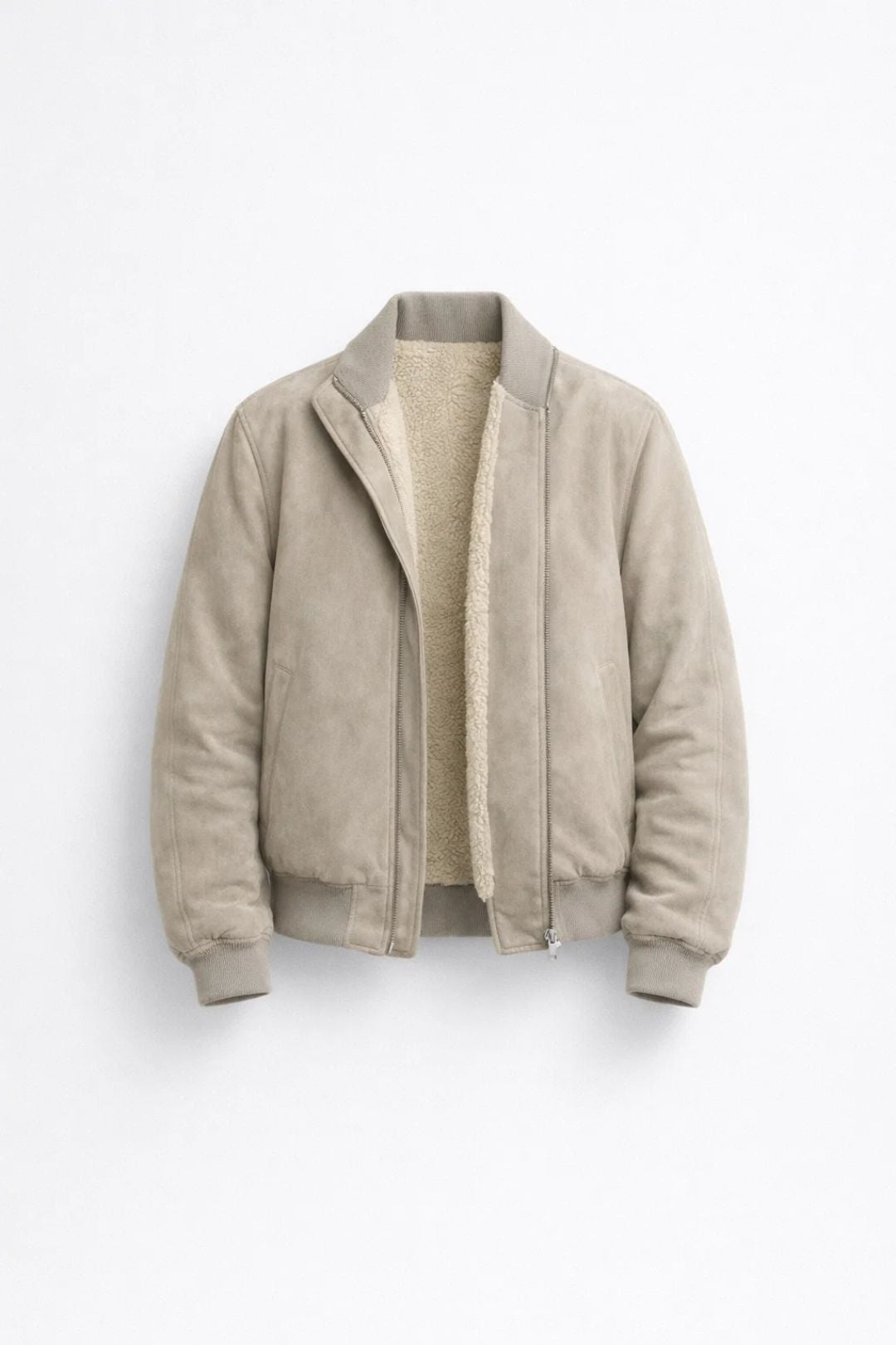 Men's Zip Jacket - Rugged Hip-Length Winter Coat