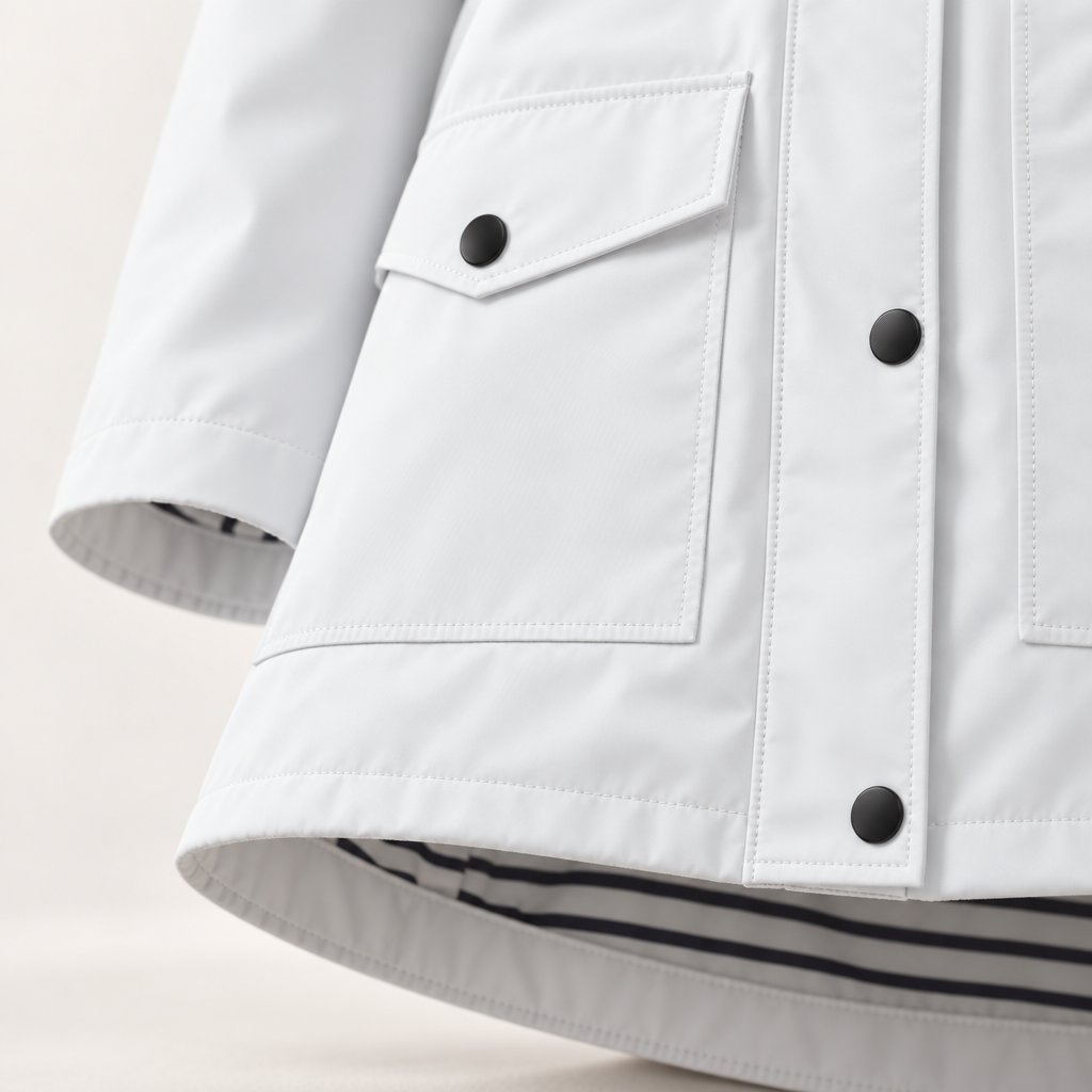 Women's Lightweight Hooded Jacket with Striped Lining
