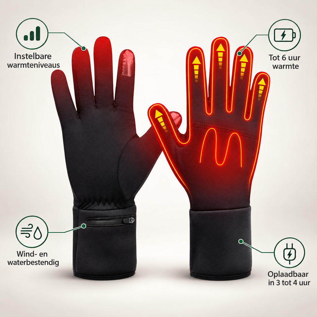 Unisex Heated Winter Gloves - Adjustable Warmth, Up to 6 Hours