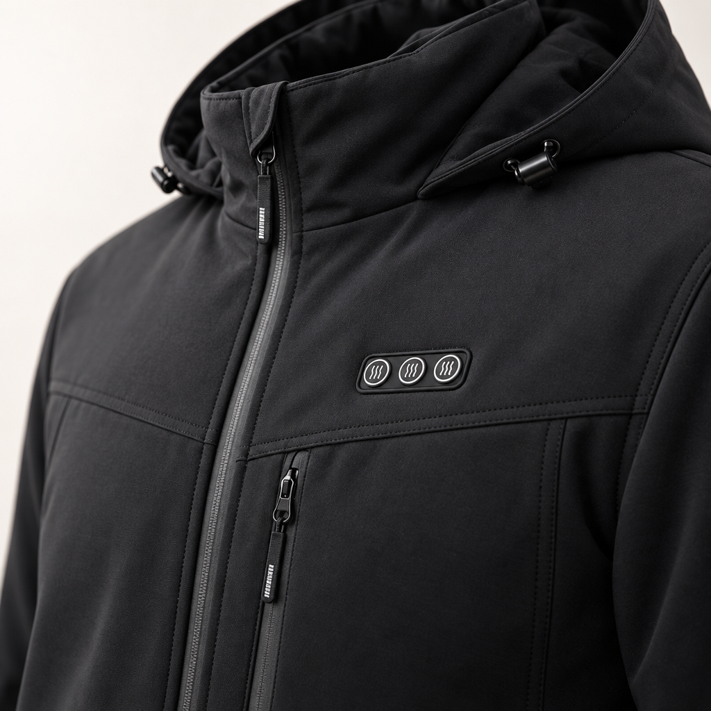 Men's Heated Jacket with 8 Heat Zones - Powerbank Compatible