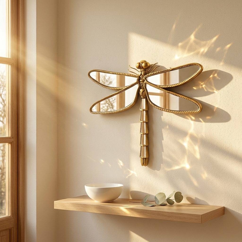 Dragonfly and Butterfly Decorative Wall Mirror