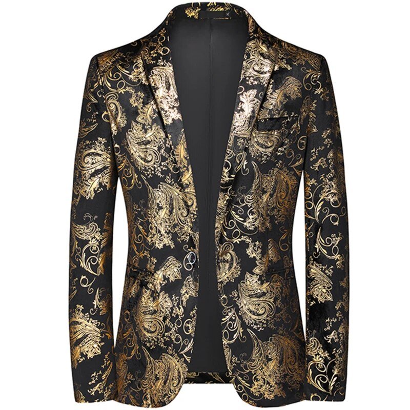 Men's Business Blazer - Baroque Print, Oscar
