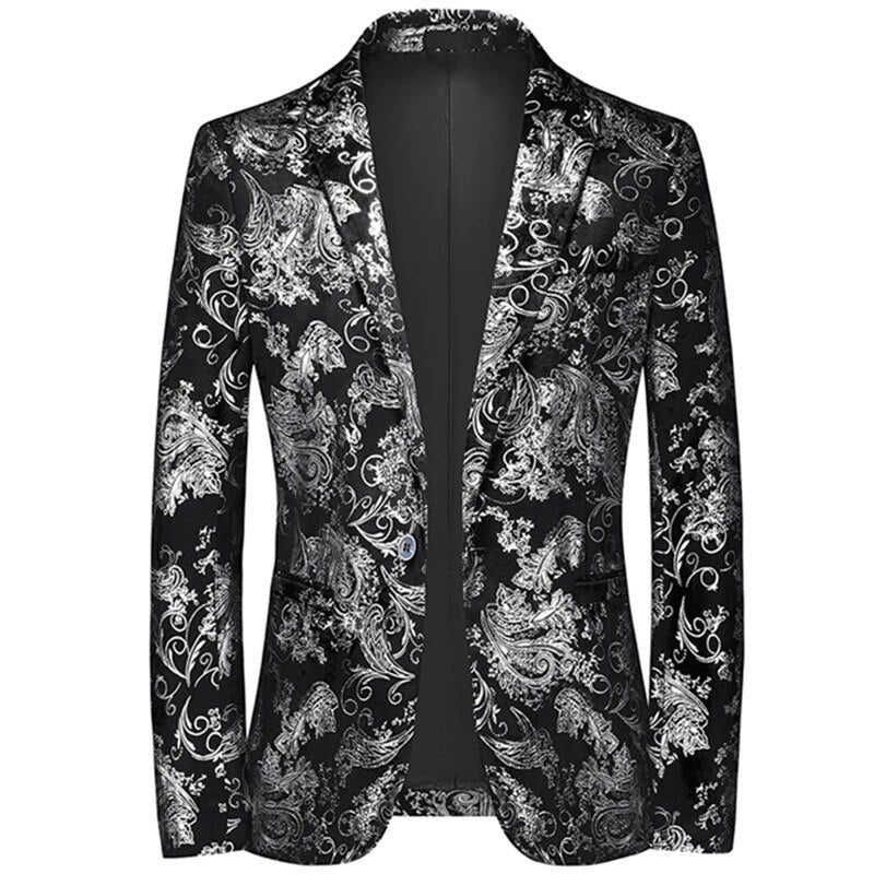 Men's Business Blazer - Baroque Print, Oscar