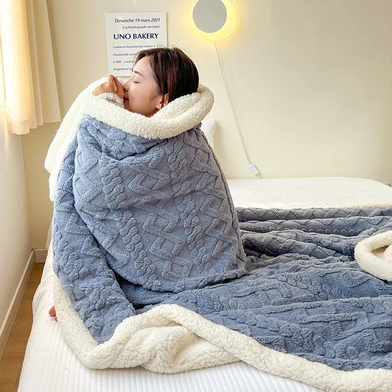 Thick Lambswool Winter Blanket - Ultra Warm Throw