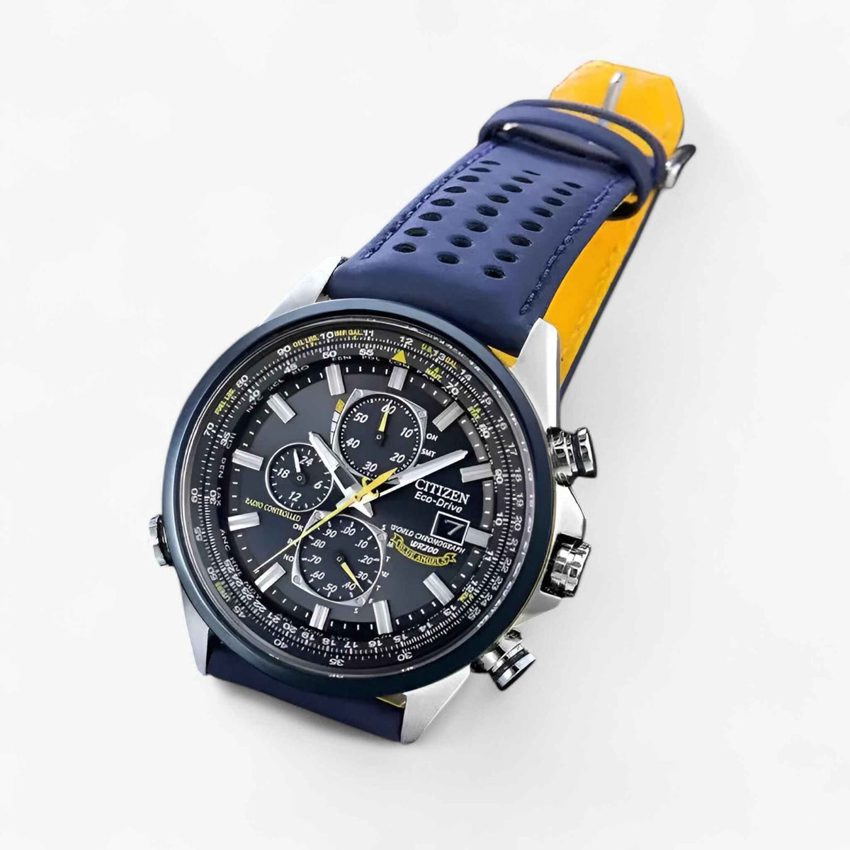 Men's Chronograph Watch MultiSteel 42mm – Steel Silver, Blue Dial
