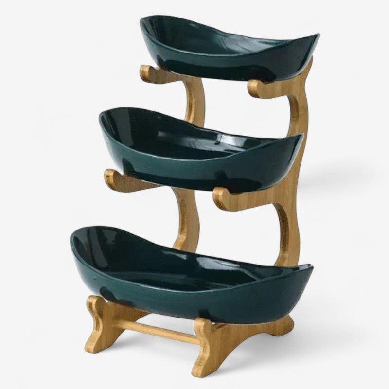 Multi-Tier Fruit Bowl Display with Removable Trays