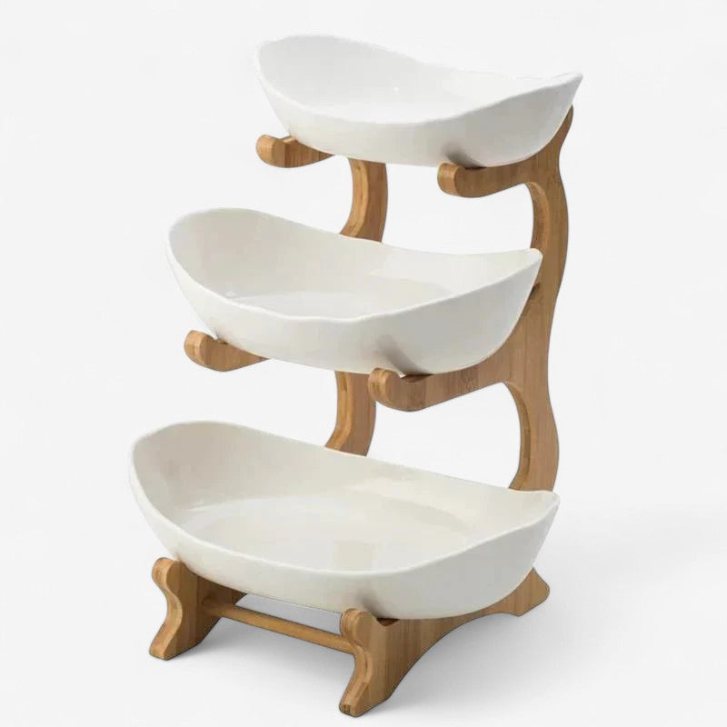 Multi-Tier Fruit Bowl Display with Removable Trays