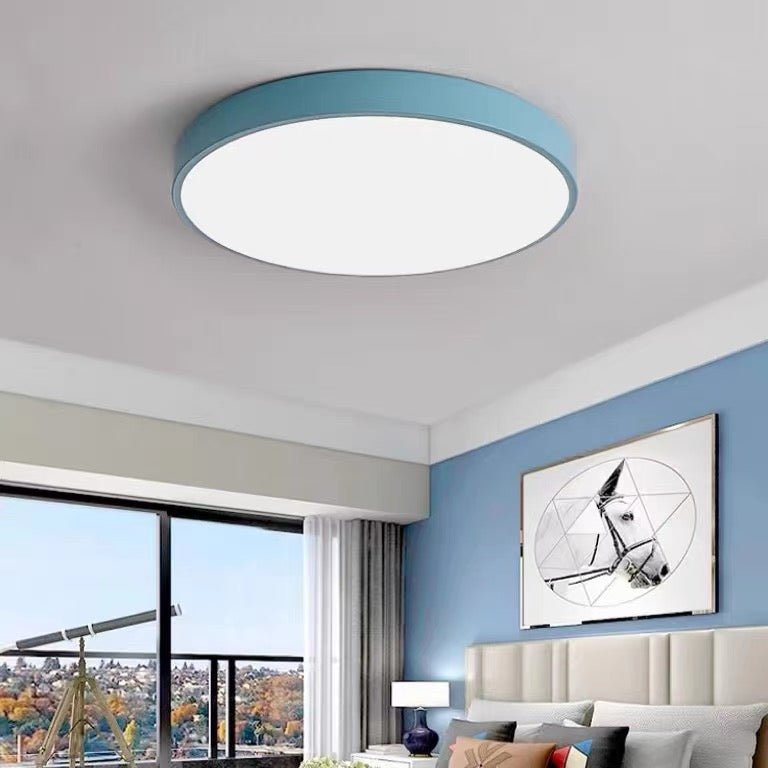Modern Round LED Flush Ceiling Light Flat Disk