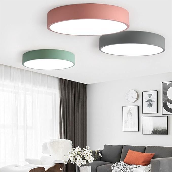 Modern Round LED Flush Ceiling Light Flat Disk