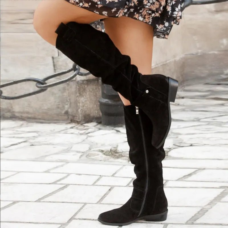 Women's Elegant Suede Tall Boots, Jill
