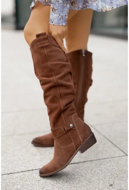 Women's Elegant Suede Tall Boots, Jill