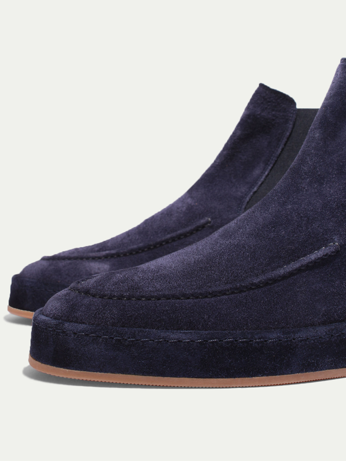 Men's Suede Chelsea Boot - Suede Sole with Elastic Side Panels
