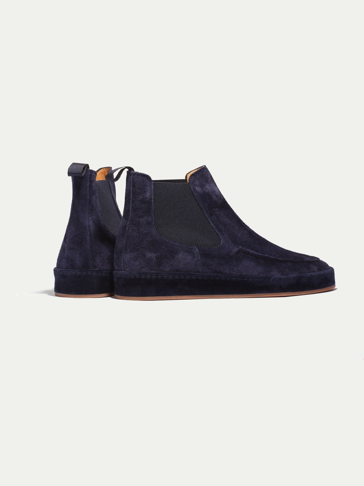Men's Suede Chelsea Boot - Suede Sole with Elastic Side Panels