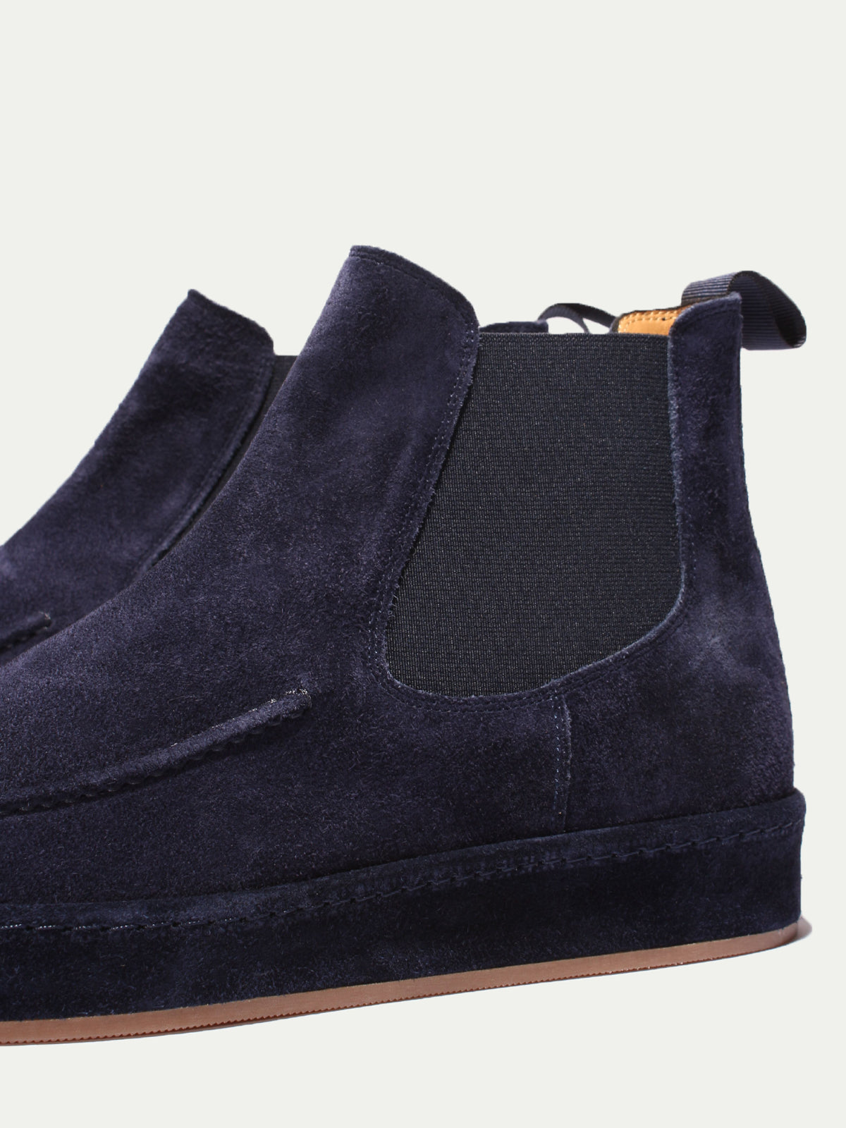 Men's Suede Chelsea Boot - Suede Sole with Elastic Side Panels