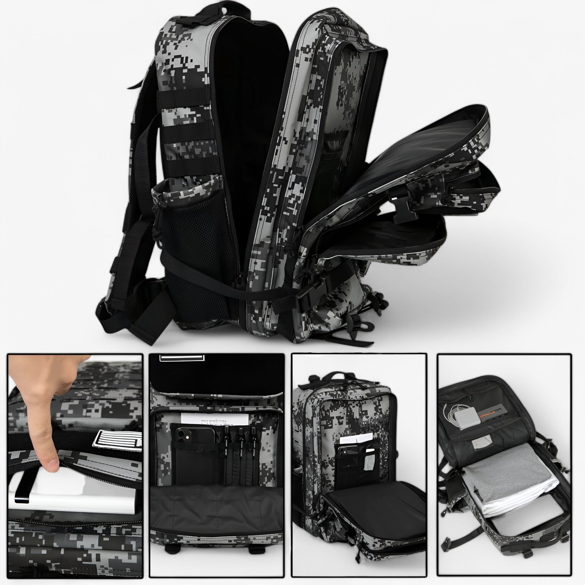 Zaino Tattico Militare 40L Impermeabile - Robusto, Multitasche per Outdoor, Trekking e Sopravvivenza - - Backpacks bags duraturo eimpermeabile hiking backpacks tattico zaino zaino tattico - Concept Palermo
