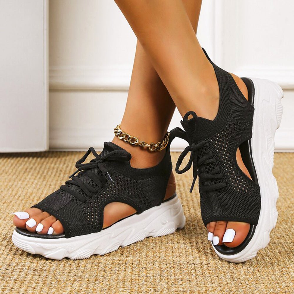 Women's Orthopedic Platform Sandals – Cushioned Open-Toe Comfort Walking Shoes