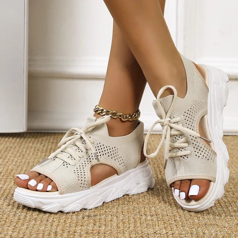 Women's Orthopedic Platform Sandals – Cushioned Open-Toe Comfort Walking Shoes