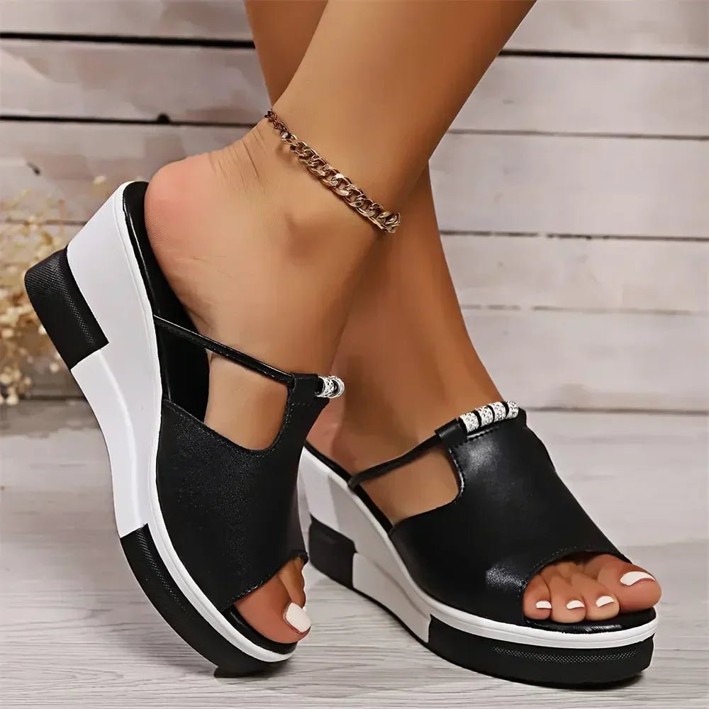Women's Orthopedic Wedge Platform Sandals – Cushioned Open-Toe Comfort Walking Shoes