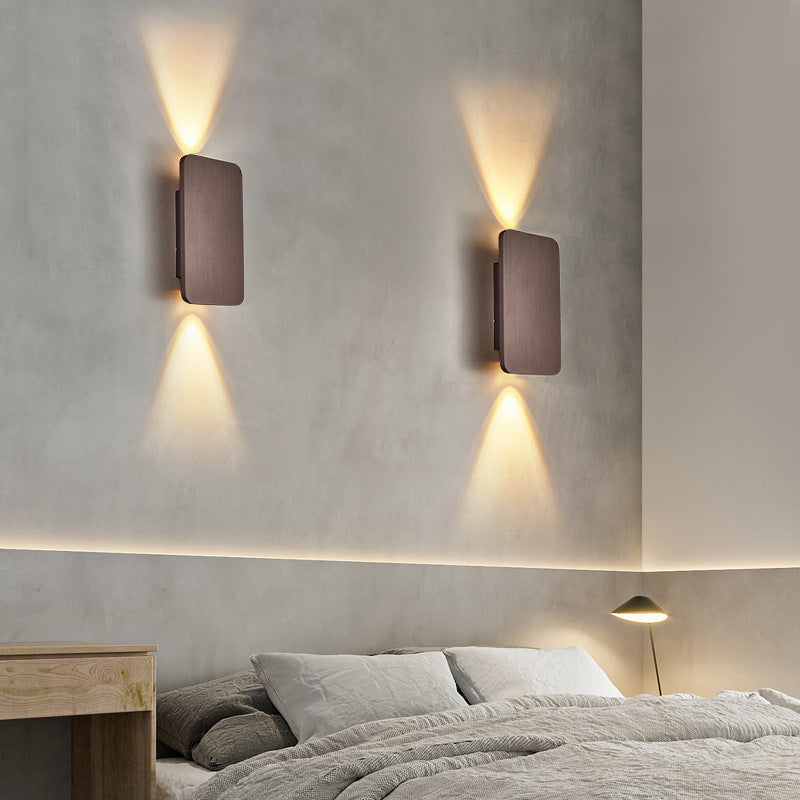 Indoor Rectangular LED Wall Lamp - Modern Metal Design