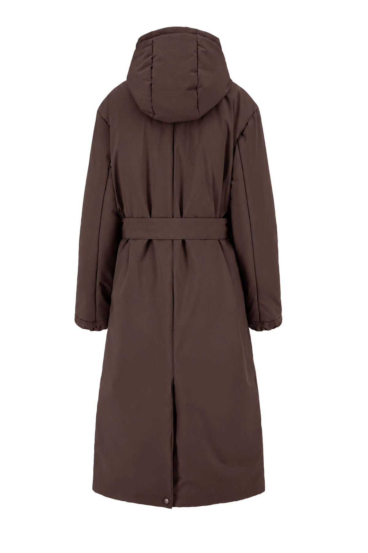 Long Padded Coat with Belt