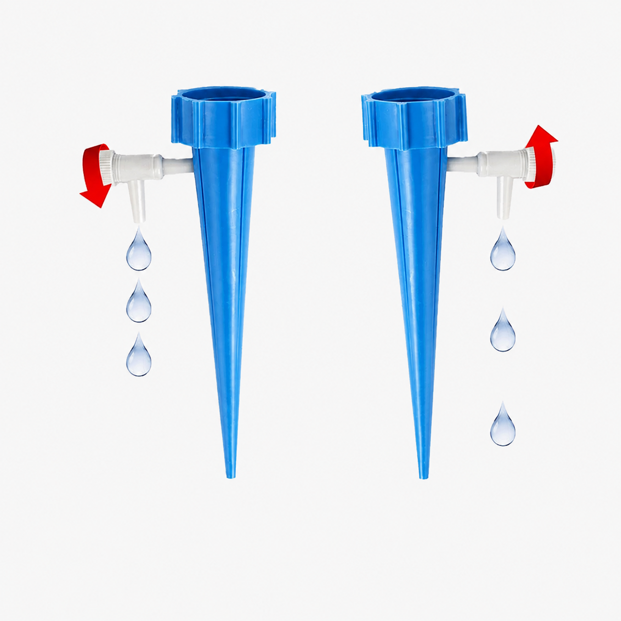 Adjustable self-watering spike